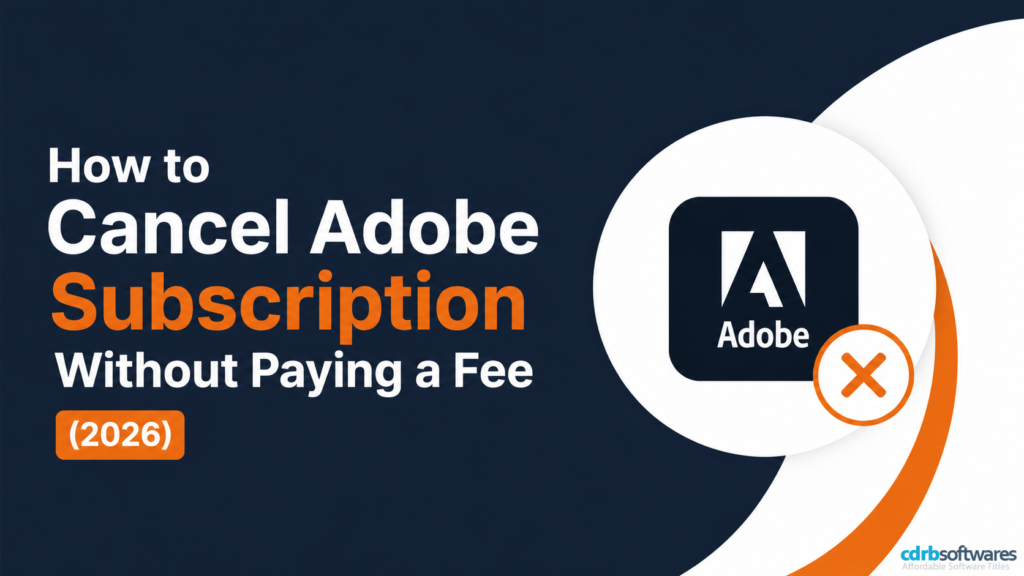 Cancel Adobe Subscription Without Paying a Fee