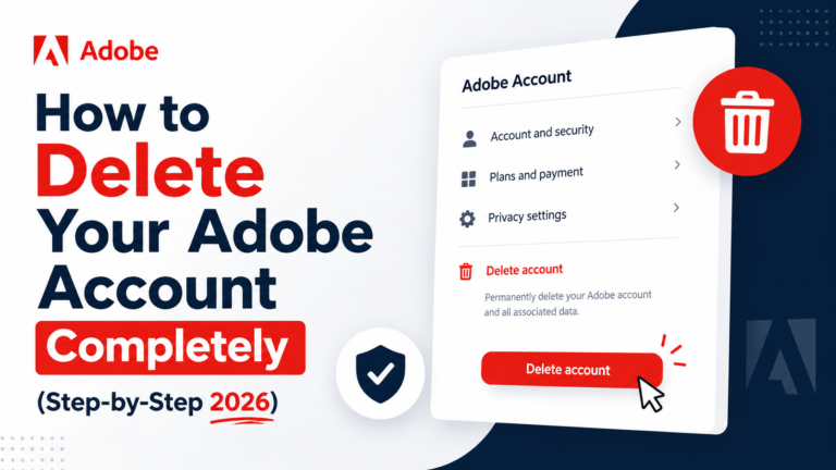 How to Delete Your Adobe Account Completely (Step-by-Step 2026)